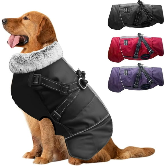 Dog Coats Waterproof, Reflective Warm Dog Jacket Winter