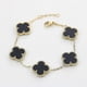 thumbnail image 1 of Four Leaf Bracelet Women's 18k Gold Bracelet Simple Design Style Exquisite Jewelry 26s, 1 of 1