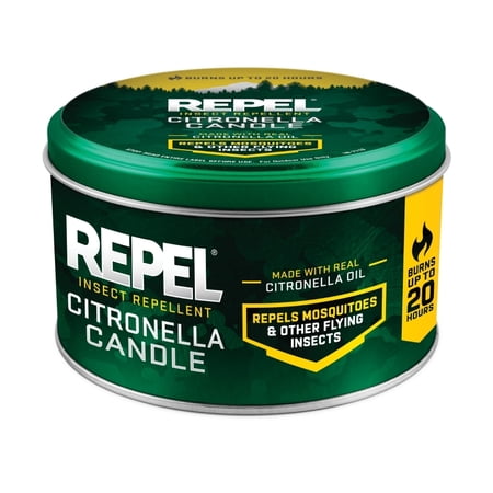 Repel Insect Repellent Citronella Candle, Green, 10-Ounce Tin