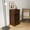 Walnut Brown + MDF, variant on Modular Wine Bar Cabinet with Hutch for Dining Room, Black Storage Cabinet with Shelves for Living Room, Space Saving Cabinet for Small Spaces