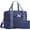Navy Blue -02, variant on Expandable Travel Duffel Bag for Airline 18x14x8, Foldable Weekend Overnight Bag Tote Carry on Luggage, Unisex, Black