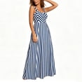 thumbnail image 4 of RoamHome Women's Plus Size Striped Maxi Dress Sleeveless Square Neck A Line Flowy Long Dress Summer Outfit, 4 of 8