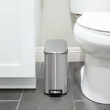 Qualiazero Trash Can, 1.3 Gallon Slim Step On Bathroom Trash Can ...