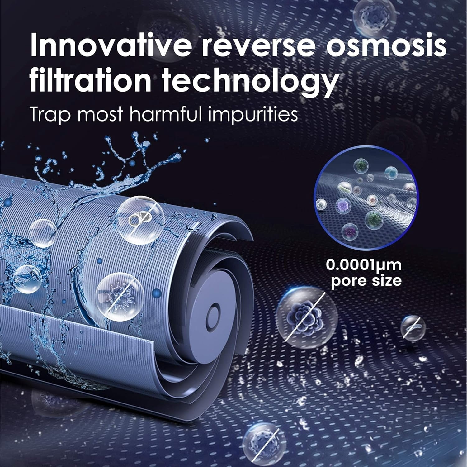 Waterdrop N1 Countertop Reverse Osmosis System, 4 Stage Reverse Osmosis Water Filter Countertop, 3:1 Pure to Drain, Reduce PFAS, No Installation Required, WD-N1-W,with WD-N1-CF