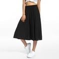 thumbnail image 4 of MNCEKFOD Women's Plus Casual Pnats Trendy Printed Elastic Waist Thin Culottes Wide Leg High Waisted Loose Fit Relaxed Fit Comfortable Trousers Black XXXXL, 4 of 5