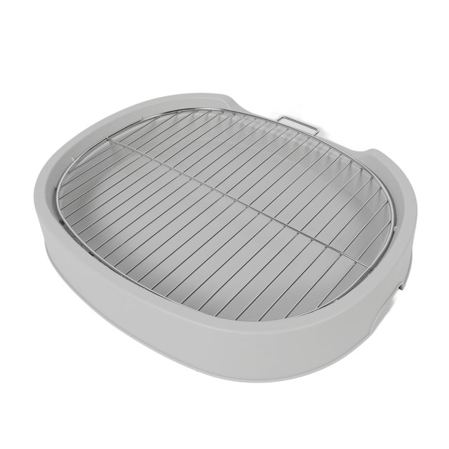 Dog Training Toilet, Easy To Clean Stable Dog Potty Tray for 3.3 To 13.2 Lb Dogs Grey,White