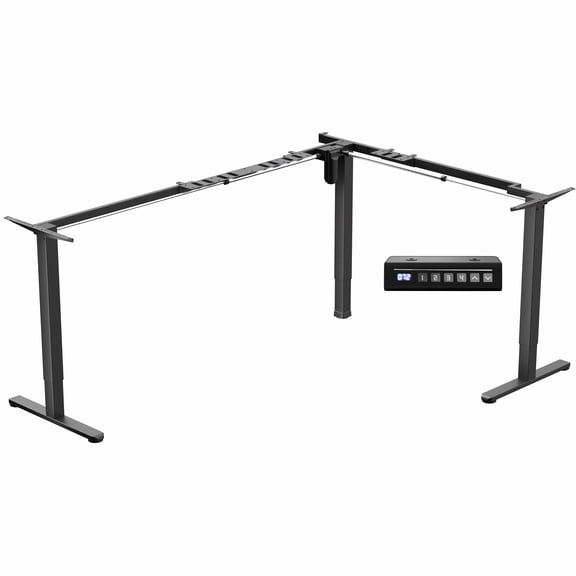 VIVO Black Extra Large Electric Single Motor Corner Desk Frame