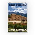 thumbnail image 2 of Taos Pueblo, New Mexico, Ruins Scene (12x18 Wall Art Poster, Room Decor), 2 of 3