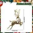 thumbnail image 3 of Reindeer Christmas Ornament - Standing Gold Deer for Tree Decorations - Holiday Keepsake Gift, Reindeer Themed for Fireplace Living Room Dining Table Christmas Decoration, 3 of 7