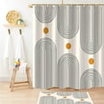 thumbnail image 2 of Zrodlmo Shower Curtain and Rug Set, 16pc Anti-Mold Quick-Dry Modern Bathroom Decor Set Machine Washable, 72" x 72", Beige, 2 of 9