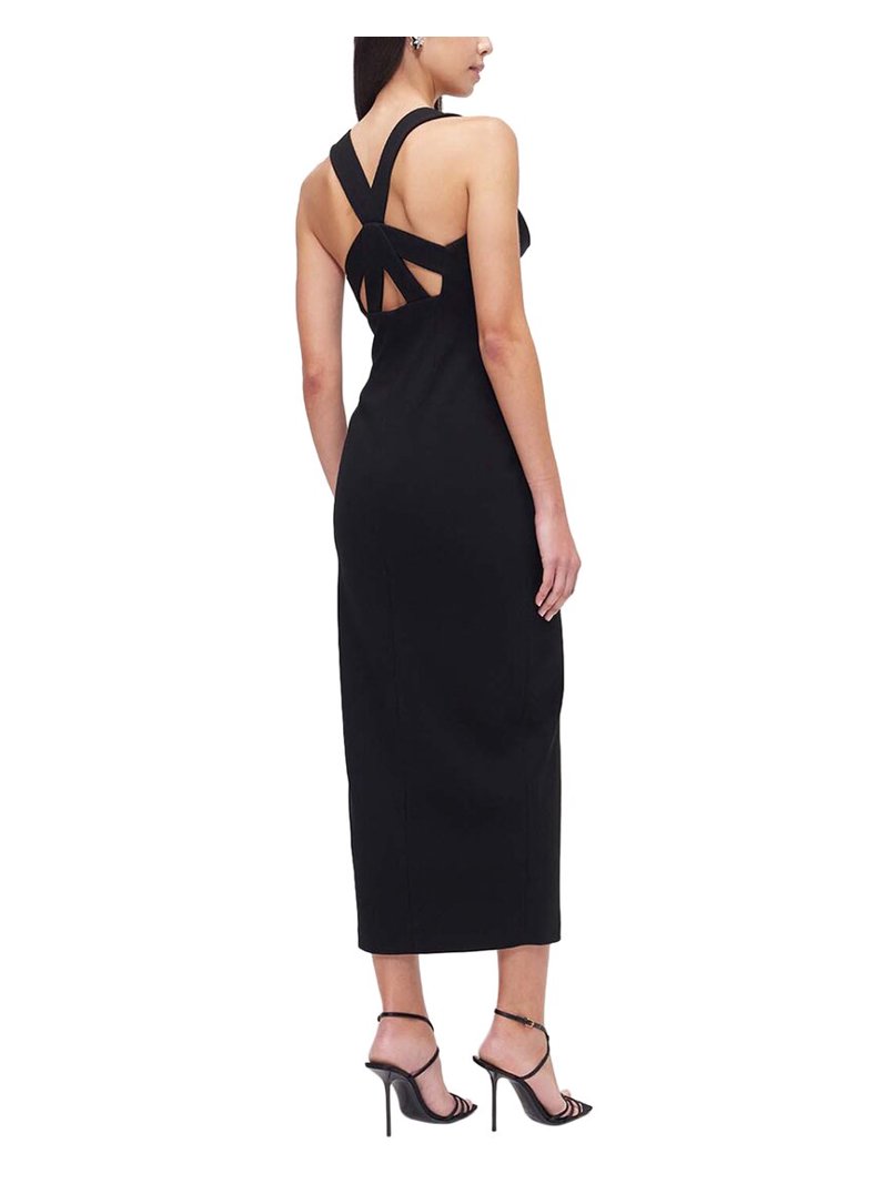 Rachel Gilbert Alaric Wool & Silk-Blend Midi Dress, Black / 12