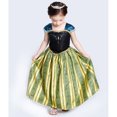 thumbnail image 3 of HAWEE Robe de Costume de Princesse Anna, Robe de Soirée de Luxe Verte Reine des Neiges Princesse, Déguisement pour Filles, 3 of 7