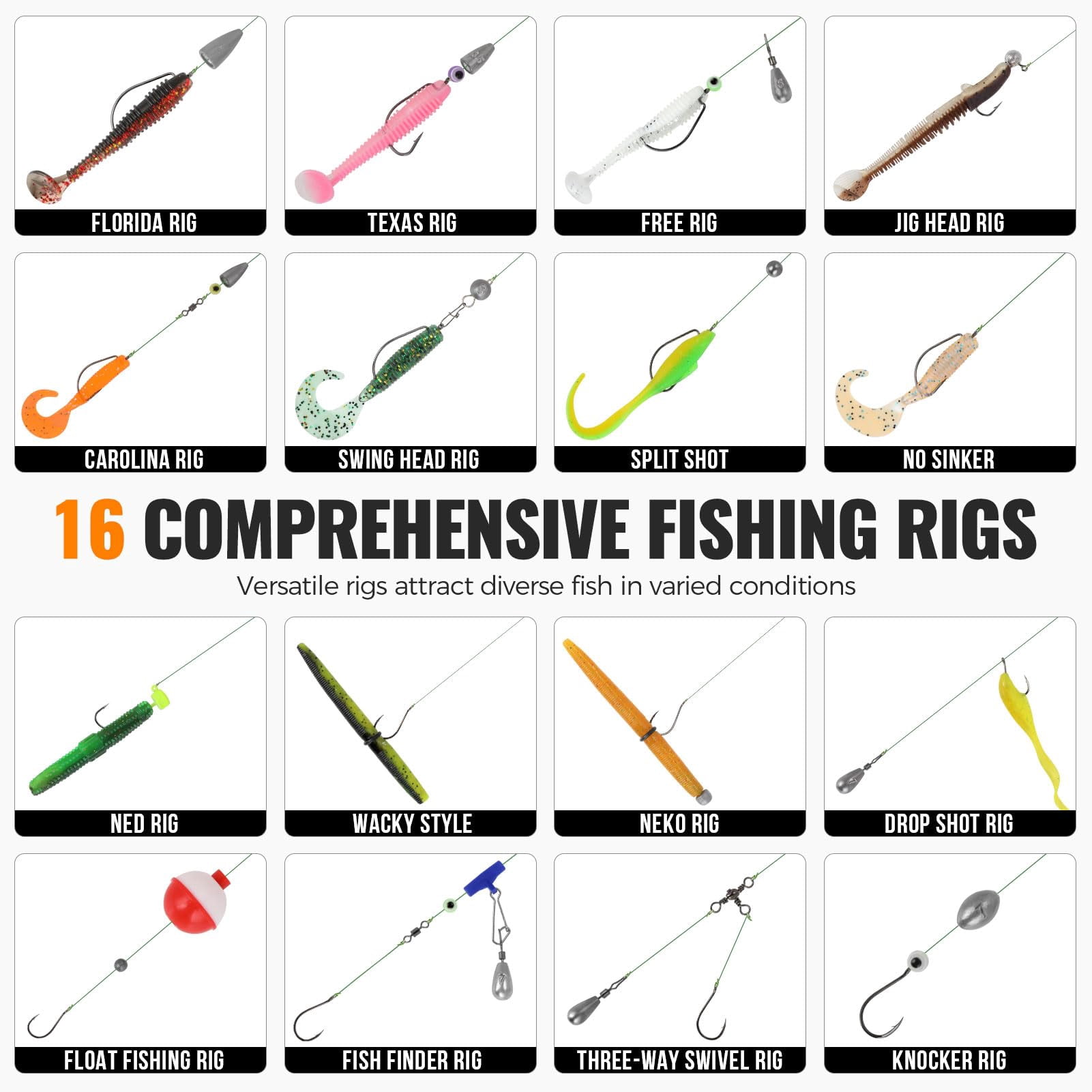 Large 3 Layers Fishing Tackle Box With Included  415pcs Lures Kit Contains Pliers Crankbait Hooks Weights & Accessories Gear Gifts For Men Starter Kits Bass Trout