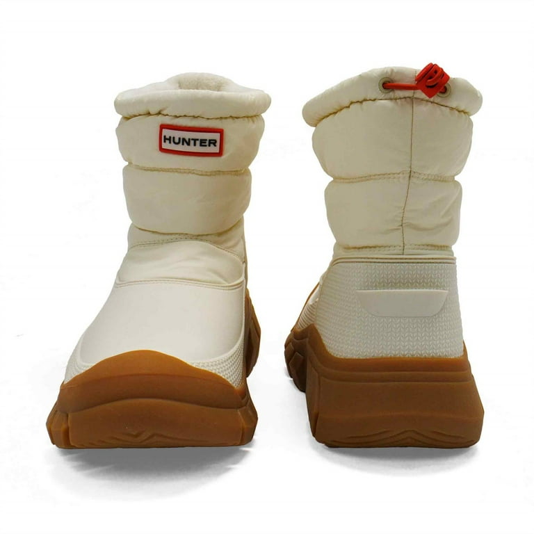 【ハンター】HUNTER Womens INTREPID SHORT BOOT-White Hunter Women's Intrepid Insulated Short Snow Boots, White