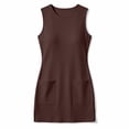 thumbnail image 6 of Tqcoqu Womens Tennis Dresses with Pockets,Crew Neck Sleeveless Side Slit Golf Athletic Dress,Coffee Women's S-XXL, 6 of 6