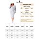 thumbnail image 5 of Vestido de talla grande Agnes Orinda para mujeres, elegante, envolvente, con cuello en V, manga larga, con abertura en la parte trasera, vestido midi con cinturón 2X gris claro, 5 of 5