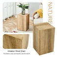 thumbnail image 5 of Gzxs Modern Farmhouse Slim Side Table, Natural Wood Finished Couch Side Table, Bedside End Desk Nightstand, for Bedroom Small Space, 12"L x 12"W x 19.6"H, 5 of 8