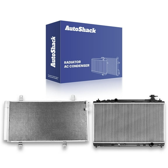 AutoShack Radiator Air Conditioning A/C Condenser | Replacement for 2010 Toyota Camry | 2-PC