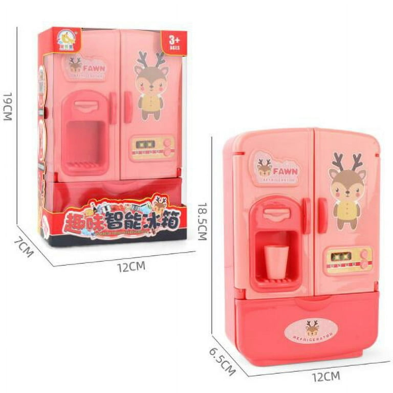 1pc ABS Refrigerator Design Toy With Doll, Funny Pretend Play Toy