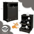 thumbnail image 2 of Gymax Pet Feeding Station Furniture w/ Double Pull Out Dog Bowl Food Cabinet Coffee, 2 of 10