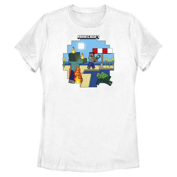Womens Minecraft Human On Fire T Shirt