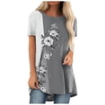 thumbnail image 1 of Birdeem T-Shirt d'Été Décontracté Confortable Imprimé Aguichant Col Rond Manches Courtes pour Femmes, 1 of 5