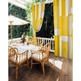 thumbnail image 5 of nqOlkjepod Outdoor Curtains for Patio Waterproof, Abstract Yellow Outdoor Privacy Panels Grommet, Modern Artwork Stripe Blackout Outside Curtains for Porch/Cabana/Pergola/Gazebo 54"x108", 2 Panels, 5 of 8
