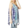 thumbnail image 4 of Sakkas Ligia Womne's Sleeveless Classic Casual Tank Top Loose Fit Summer Tie Dye - 17793-BlackMint - One Size, 4 of 5