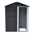 thumbnail image 4 of Jiuluna Waterproof Steel Garden Storage Shed, 77" x 36" x 64", Black, 4 of 9