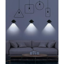 3Pcs LED Cabinet Sensor Wall Light, Rechargeable Cordless LED Wall Lamp with Motion Detector,Bedside Lamps for Bedroom,Living, White Light