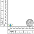 thumbnail image 6 of Gem Stone King 10K White Gold Swiss Blue Topaz and Yellow Sapphire 3-Stone Ring for Women | 1.77 Cttw | Oval 8X6MM | Gemstone November Birthstone | Size 7, 6 of 6