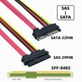 thumbnail image 4 of JSER SFF-8482 SAS 29 Pin to SATA 22Pin Hard Disk Drive Raid Extension Cable with 15 Pin SATA Power Port, 4 of 7
