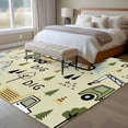 thumbnail image 4 of Rectangle Area Rugs 8 x 10 Ft, Cartoon Tractor Non-Slip Residential Carpet, Cute Green Digger Shovel Truck Rustic Indoor Crawling Mats Runner Rugs for Living Room/Dining Room/Bedroom, 4 of 8