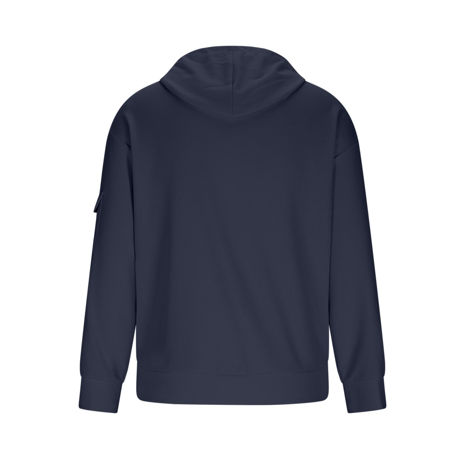 Yteetum Hoodies for Men Oversized Quarter Zip Waffle Weave Drawstring Long Sleeve Pullover Hooded Sweatshirts Tops Mens Casual Solid 1/4 Zipper Loose Fits Fall Athletic Hoodie with Pockets