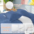 thumbnail image 3 of Navy Blue Duvet Cover Set, Vintage Country Monochrome Farmhouse Soft Duvet Cover Twin Size Bedding Set 4 Pieces, 1 Quiltcover and 2 Pillowcases with Zipper, 1 Bed Sheet for All Seasons, 3 of 9