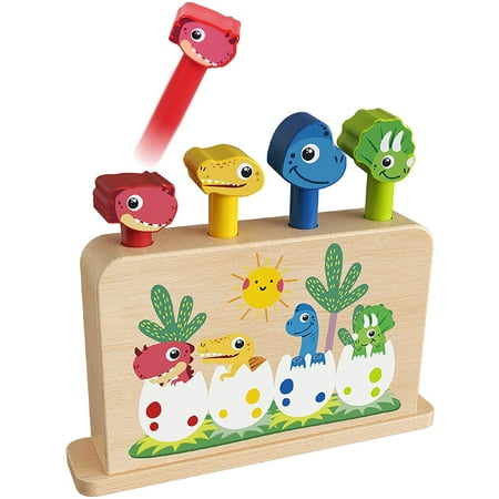 Jouet Pop Up dinosaure en bois jeux Montessori jouets d'apprentissage  éducatifs préscolaires pour 1 2 3 ans bébé tout-petits enfants garçons  filles