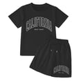 thumbnail image 4 of Hienoo Girl Cotton Summer Outfits California Short Sleeve T-Shirt Shorts Set, Sizes 3-14, 4 of 4