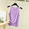 thumbnail image 2 of HADST Womens Tank Top Lightweight Solid Color Sleeveless Summer Fashion Crew Neck Leisure Top L-3XL, 2 of 3