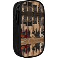 thumbnail image 1 of Guitar Bass Music Musical Instruments Printed High Capacity Pencil Pen Case,Durable Pencil Bag Pouch Box Organizer Cases,for Men Women62999, 1 of 5