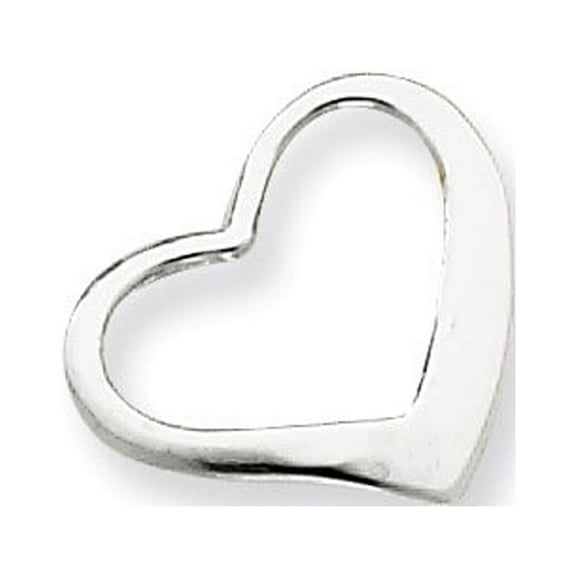 14k White Gold Floating Love Heart Pendant Necklace Jewelry Gifts for Women - .4 Grams