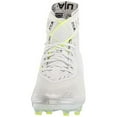 thumbnail image 3 of Under Armour Men's Highlight Mc Football Shoe, White (106)/Metallic Silver, 10, 3 of 7