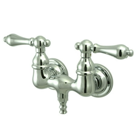 Adjustable Clawfoot Tub Kingston Brass CC32T Vintage Wall Mounted Clawfoot Tub Filler with Metal Lever Handles ()
