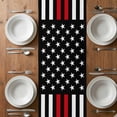 thumbnail image 6 of Red White American Flag Table Runner - 36 Inch Long, Kitchen Dining Table Runner Dresser Scarves, USA Flag Vintage Stars Farmhous Farmhouse Decor for Coffee Tables Wedding Party Banquet, 6 of 8