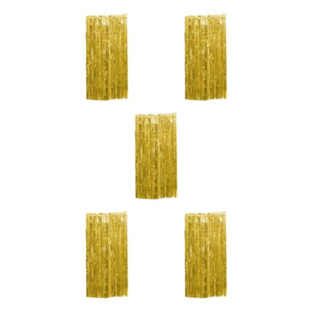 relayinert Rideau à Franges en Feuille Vibrante Application Grand et Options Personnalisables Or 3*1 m 5 Pcs