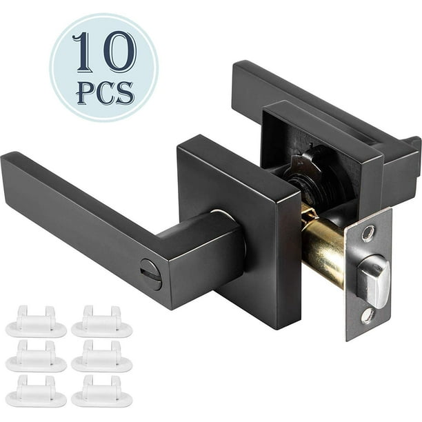 VEVOR Privacy Square Lever 10 Pack Square Door Handles Interior Door