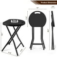 thumbnail image 3 of Furniture Portable Folding Chair with Handle, Heavy Duty Round Fold Stool Chair with 500lbs Capacity for Adults,  Foldable Stool for Dorm, Kitchen, Vanity, Church and Outdoor use, 3 of 9