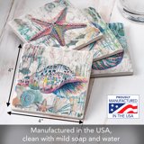 CounterArt/Highland Home/Thirstystone - Sea Life Serenade Assorted Image Tumbled Tile Coaster 4 Pack