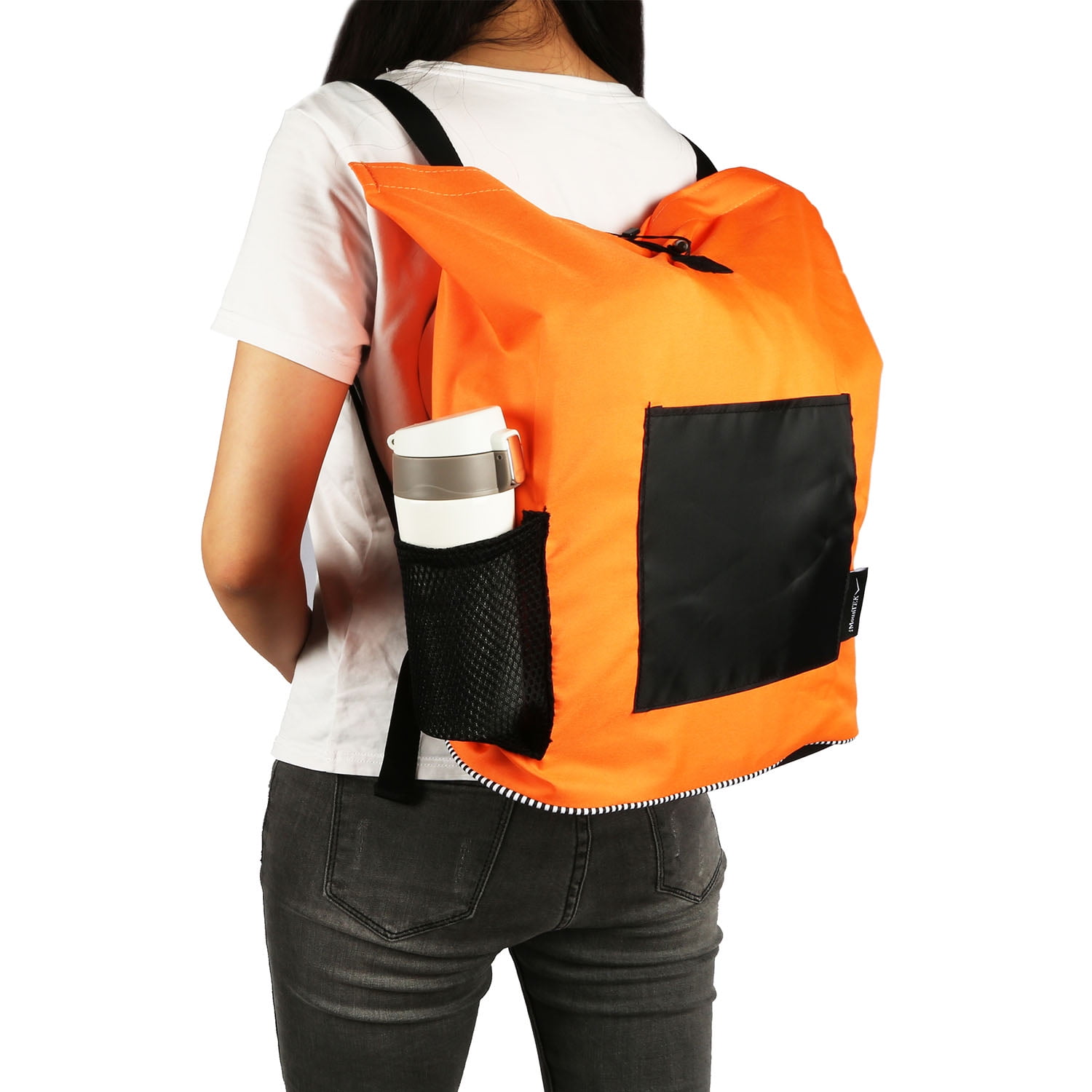 iMounTEK Portable Inflatable Chair with Carrier Bag, Beach Chair Blow Up Chair Indoor Outdoor, Orange