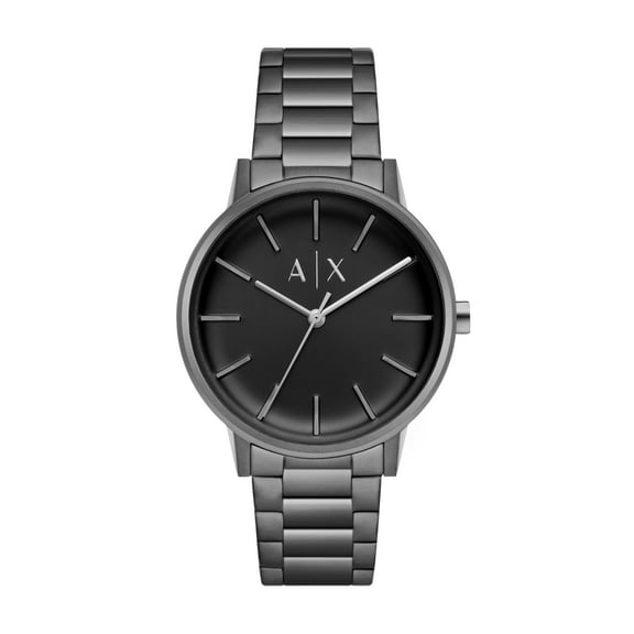 A｜X Armani Exchange Men's Three-Hand Gunmetal Gray Stainless Steel Bracelet Watch (Model: AX2761)