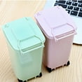 thumbnail image 3 of 4 Pack Small Trash Can Mini Curbside Bin with Lid Desk Organizer Pen Holder, 3 of 11